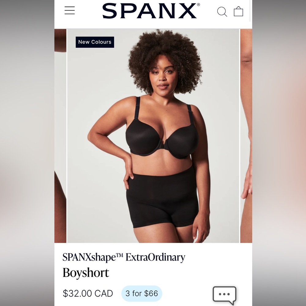 SPANX Extraordinary Boyshort Panties M - Black